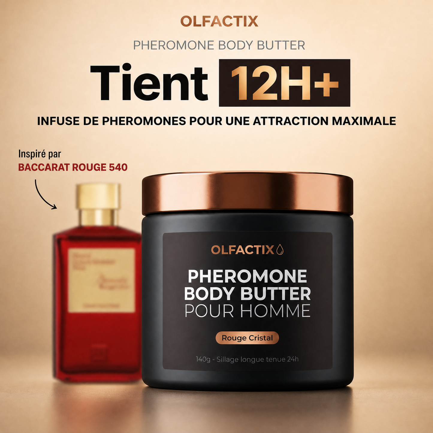 OLFACTIX Rouge Cristal — Pheromone Body Butter Pour Homme